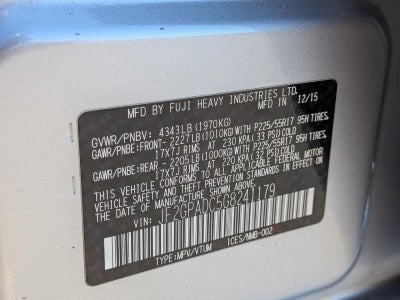 2016 Subaru Crosstrek 2.0i Premium CVT