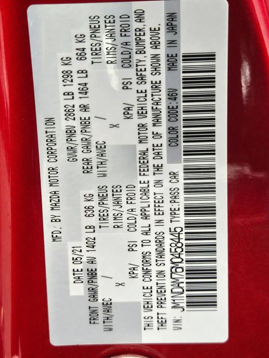 2021 Mazda Mazda MX-5 Miata RF Grand Touring Manual