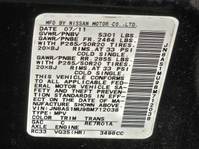 2011 INFINITI FX35 Base