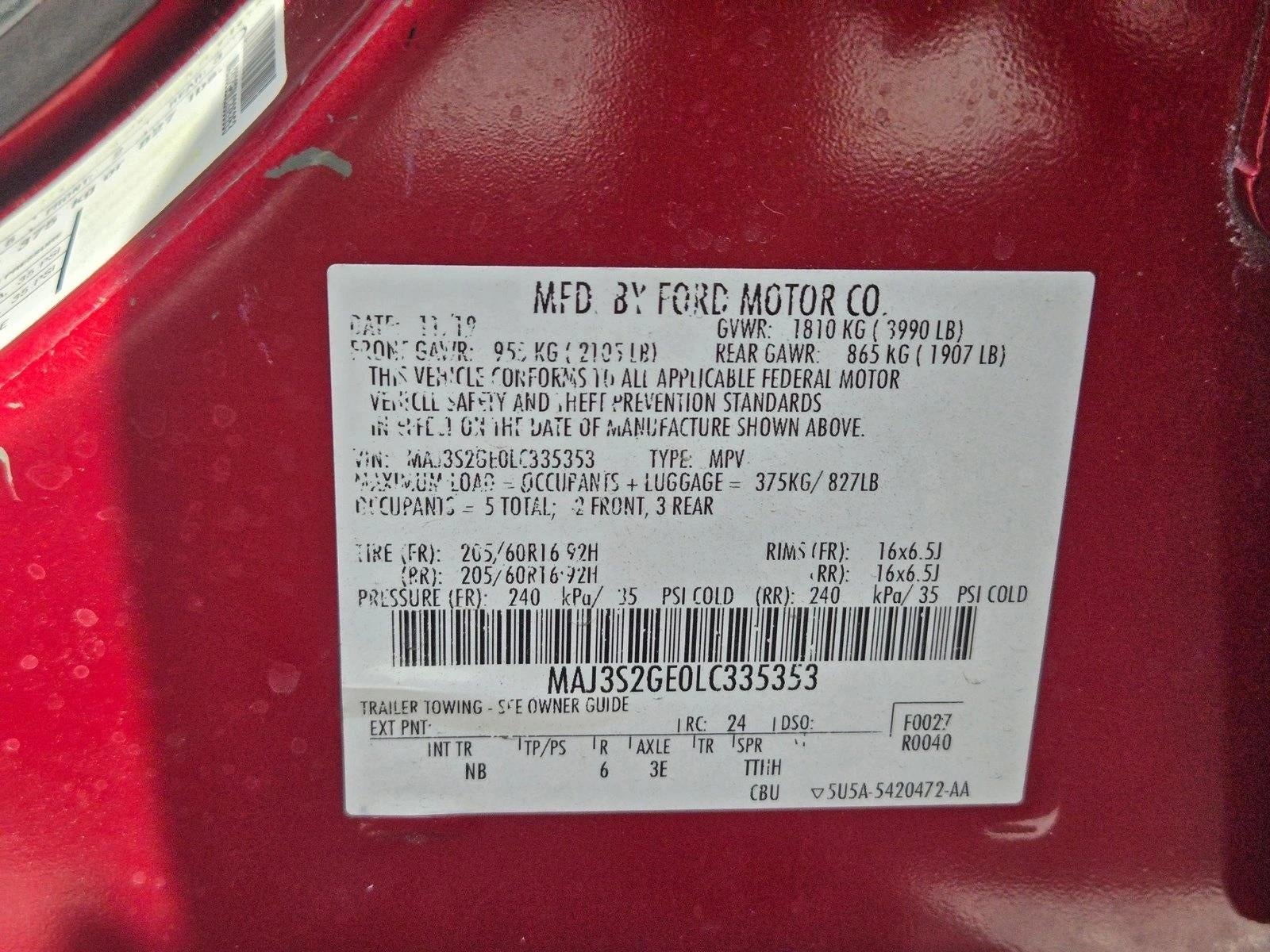 2020 Ford EcoSport SE FWD