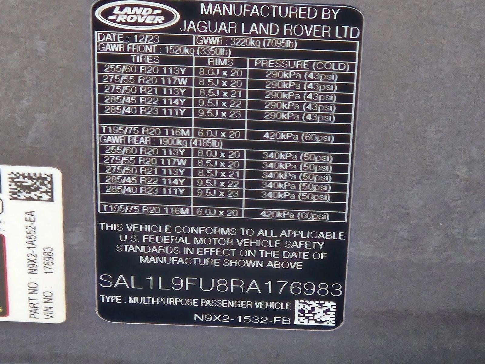 2024 Land Rover Range Rover Sport P400 Dynamic SE