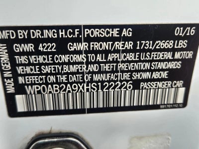 2017 Porsche 911 Carrera S Coupe