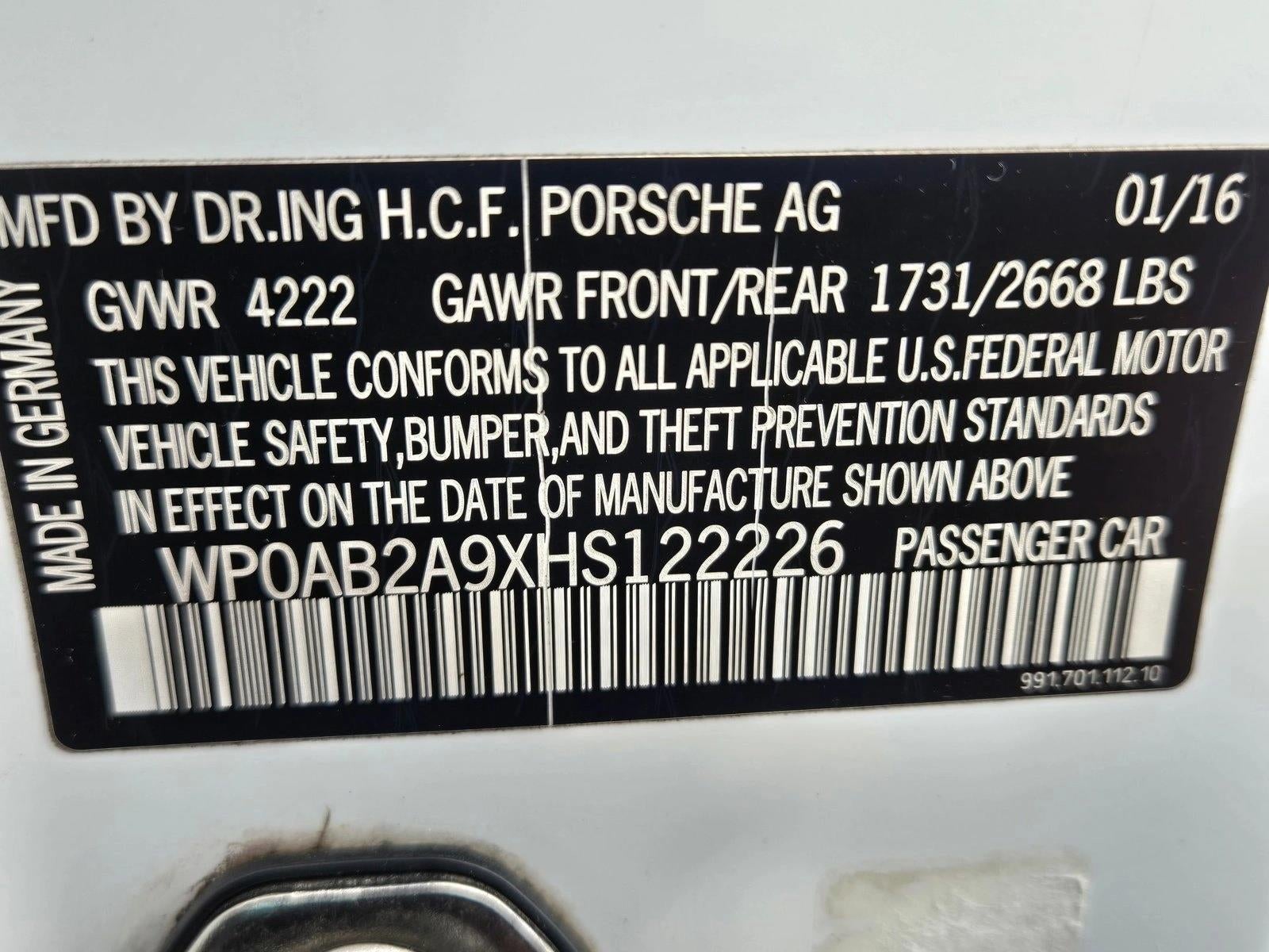 2017 Porsche 911 Carrera S Coupe