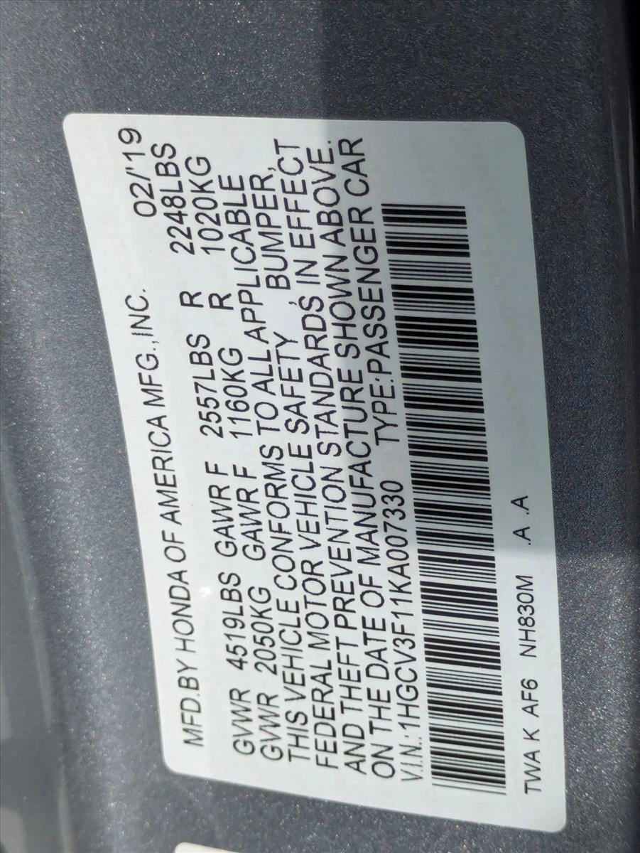 2019 Honda Accord Hybrid Sedan