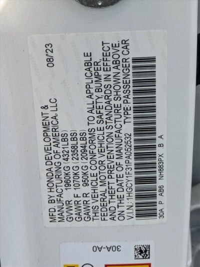 2023 Honda Accord Sedan EX CVT