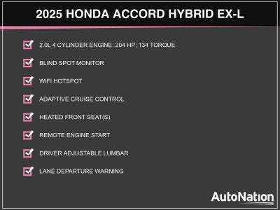 2025 Honda Accord Hybrid EX-L Sedan