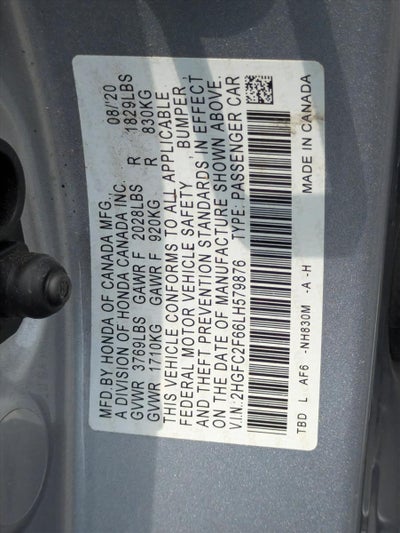 2020 Honda Civic Sedan LX CVT