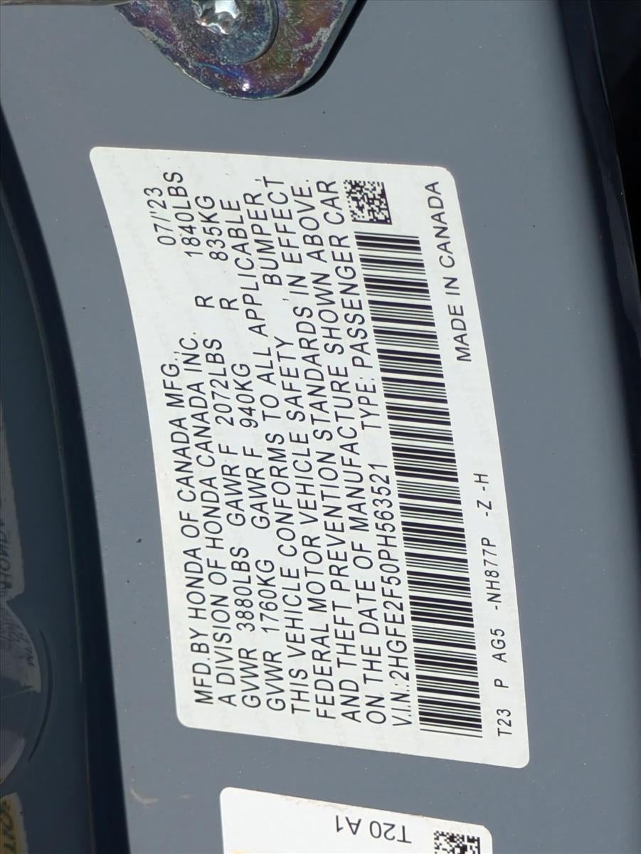 2023 Honda Civic Sedan Sport CVT