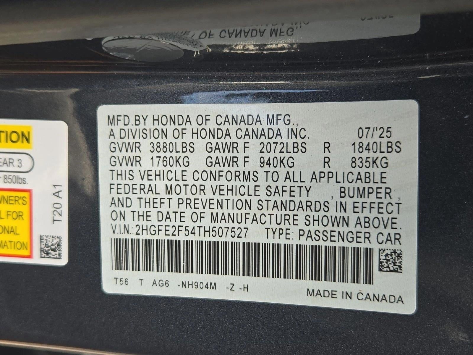 2026 Honda Civic Sedan Sport CVT
