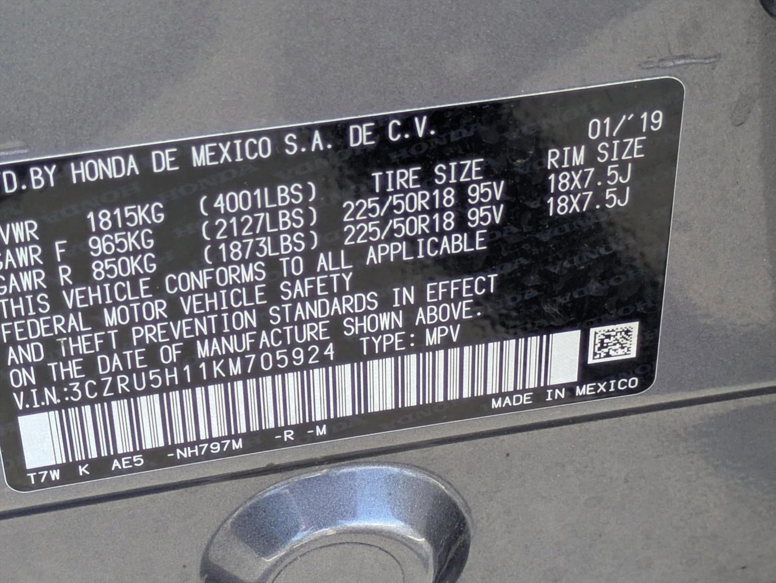 2019 Honda HR-V Sport 2WD CVT