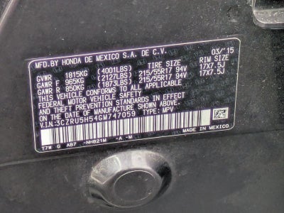 2016 Honda HR-V 2WD EX CVT