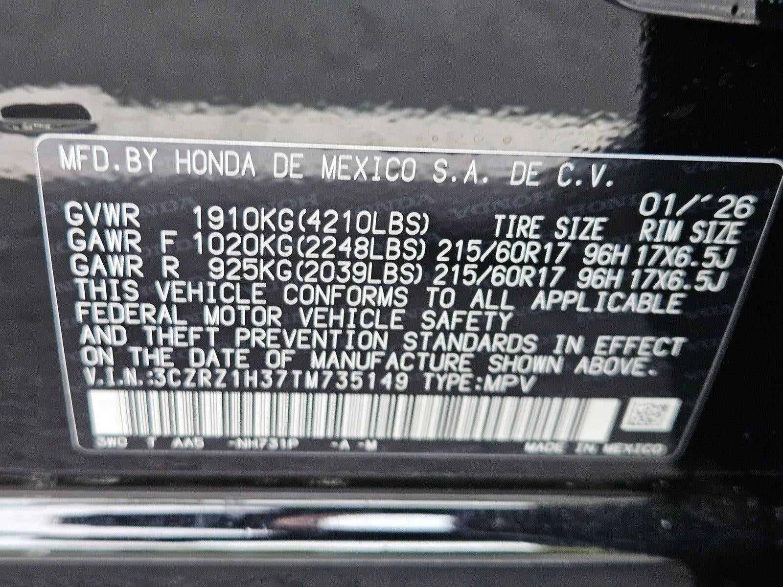 2026 Honda HR-V LX 2WD CVT