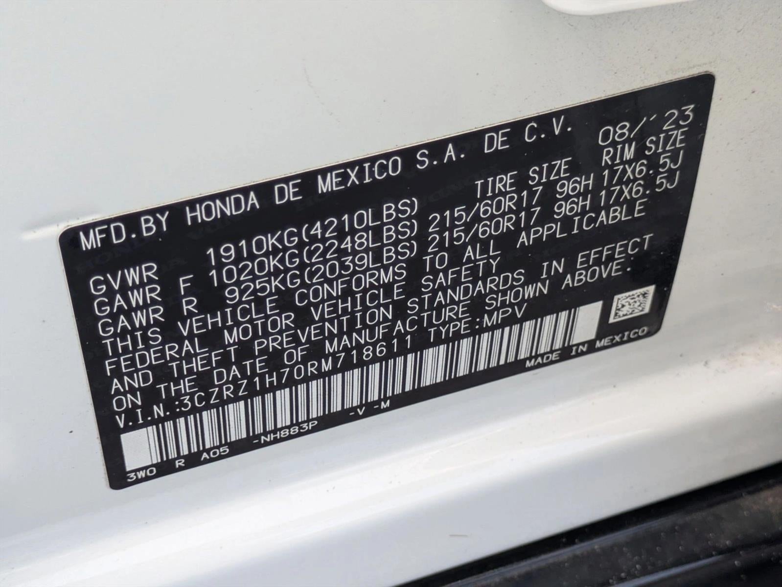 2024 Honda HR-V EX-L 2WD CVT