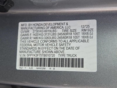 2026 Honda Ridgeline TrailSport+ AWD