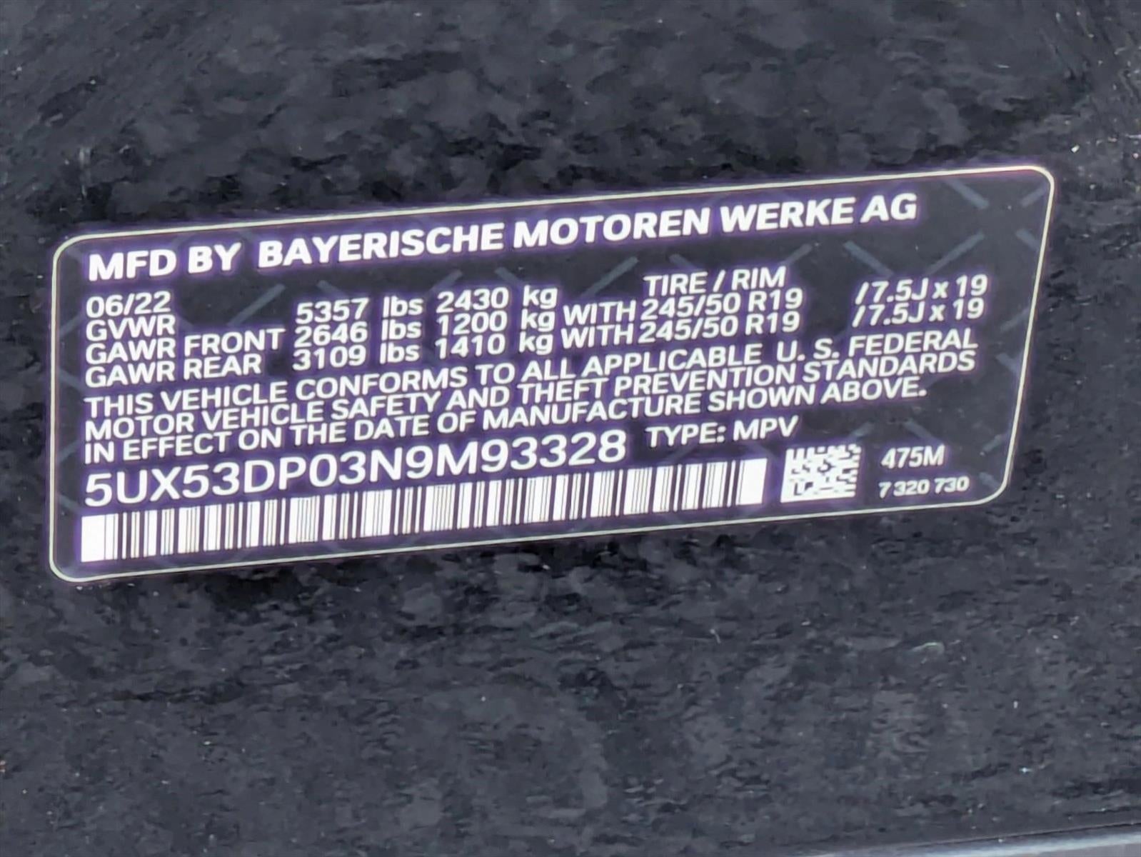 2022 BMW X3 xDrive30i Sports Activity Vehicle