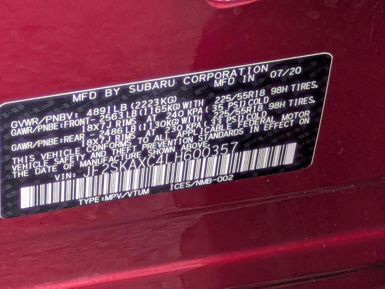 2020 Subaru Forester Touring CVT