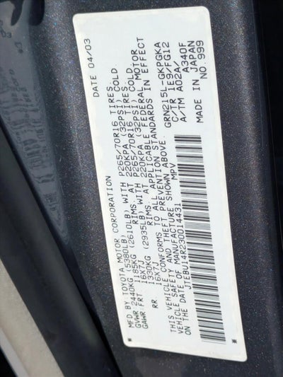 2003 Toyota 4Runner SR5
