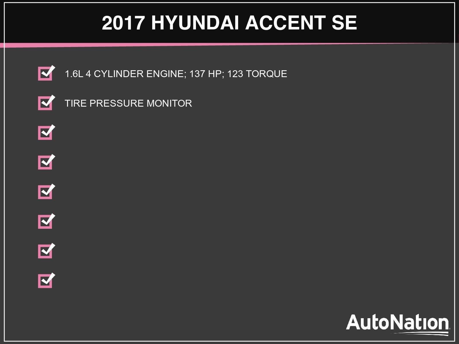 2017 Hyundai ACCENT SE Sedan Auto