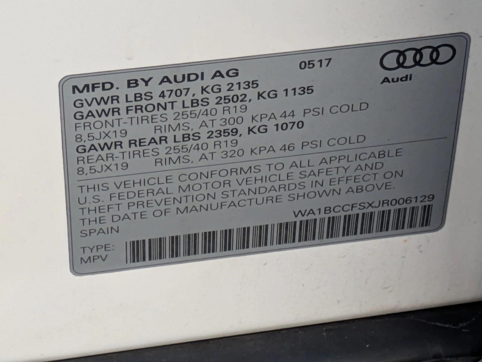 2018 Audi Q3 2.0 TFSI Sport Premium FWD