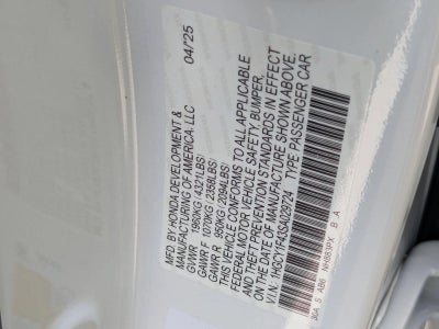 2025 Honda Accord Sedan SE CVT