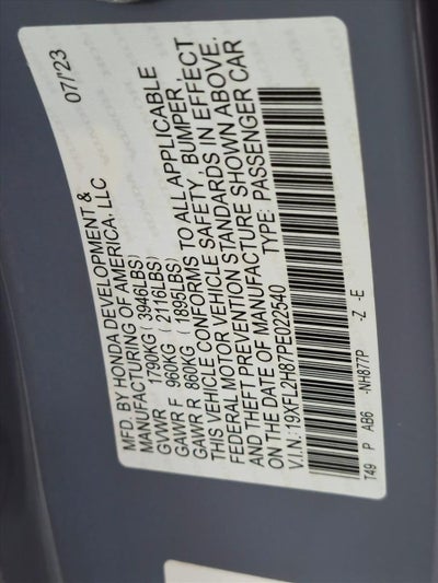 2023 Honda Civic Hatchback Sport CVT