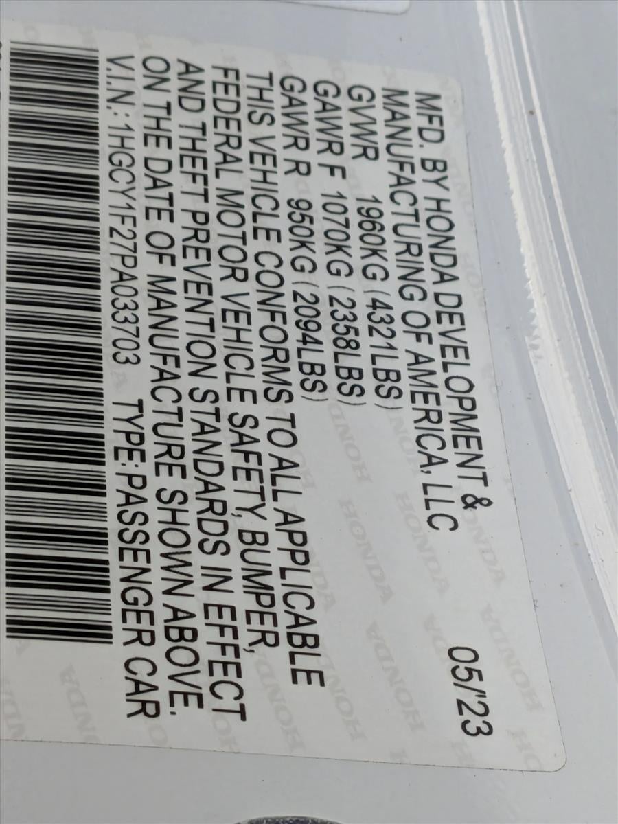 2023 Honda Accord Sedan LX CVT