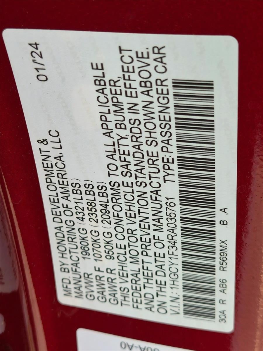 2024 Honda Accord Sedan EX CVT