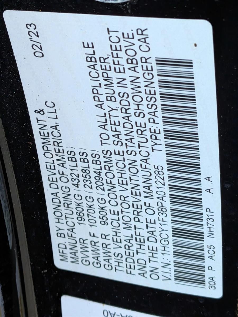 2023 Honda Accord Sedan EX CVT