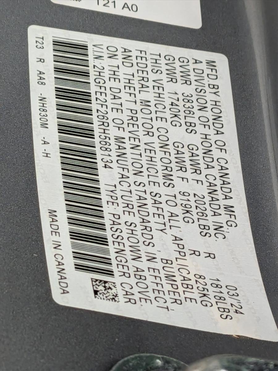 2024 Honda Civic Sedan LX CVT