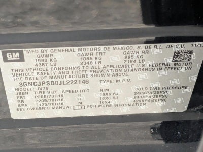 2018 Chevrolet Trax AWD 4dr LT