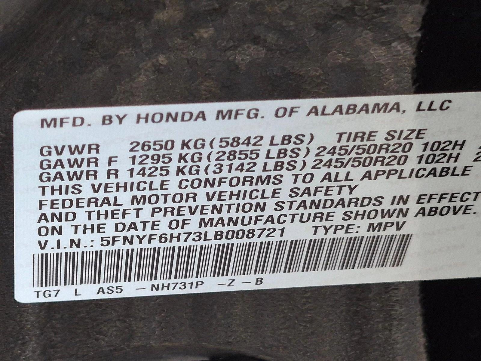 2020 Honda Pilot Black Edition AWD