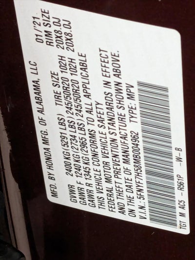 2021 Honda Passport EX-L FWD