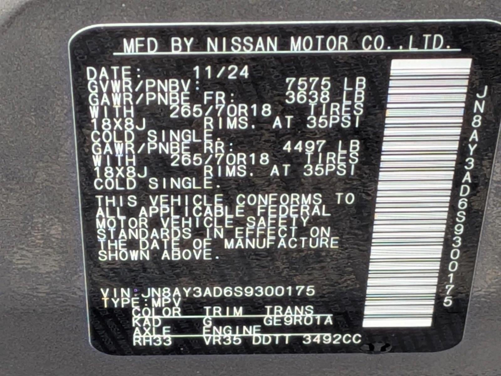 2025 Nissan Armada 4x2 SV