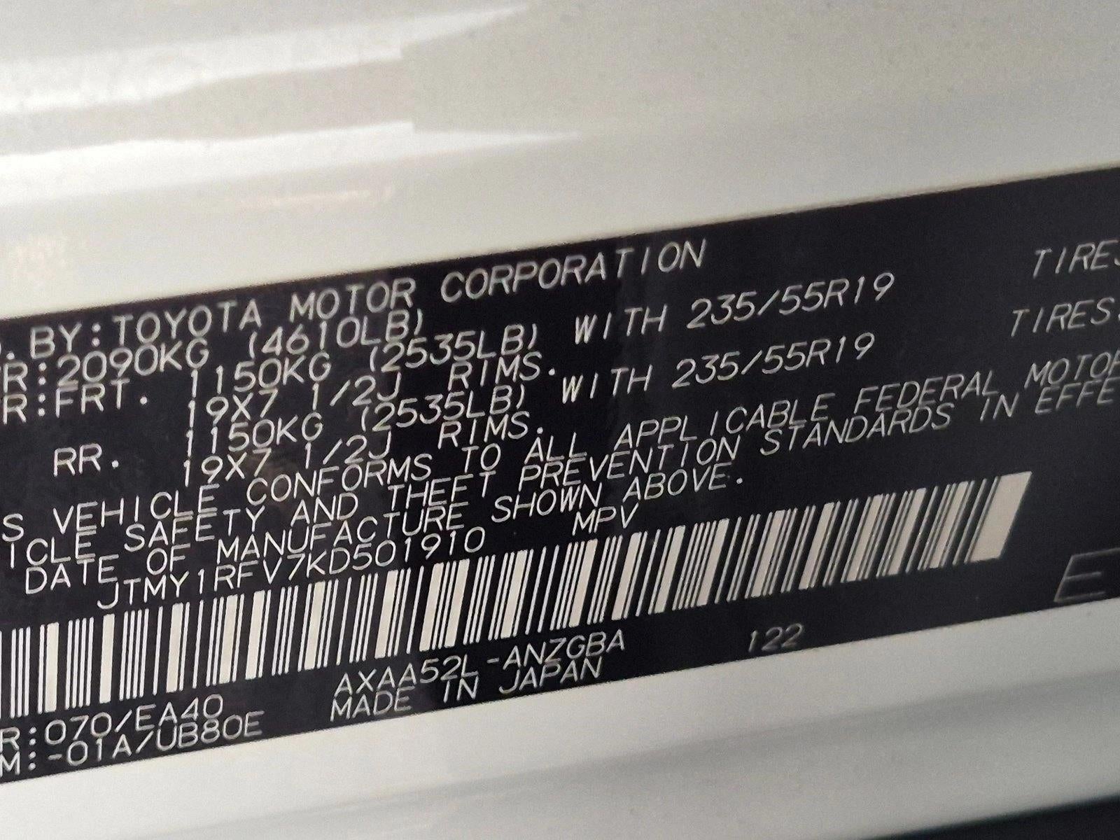 2019 Toyota RAV4 Limited FWD (Natl)