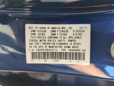 2014 Honda Accord Sedan LX CVT PZEV