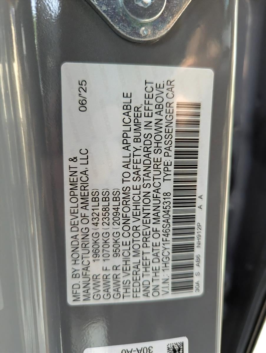 2025 Honda Accord Sedan SE CVT