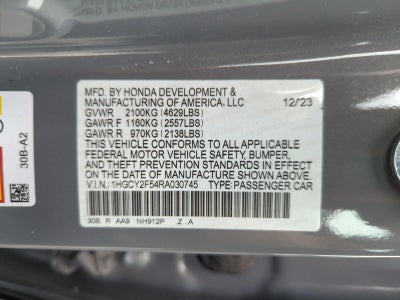 2024 Honda Accord Hybrid Sport Sedan