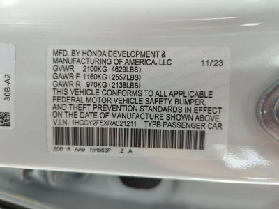 2024 Honda Accord Hybrid Sport Sedan