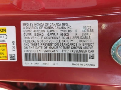 2022 Honda Civic Sedan EX CVT