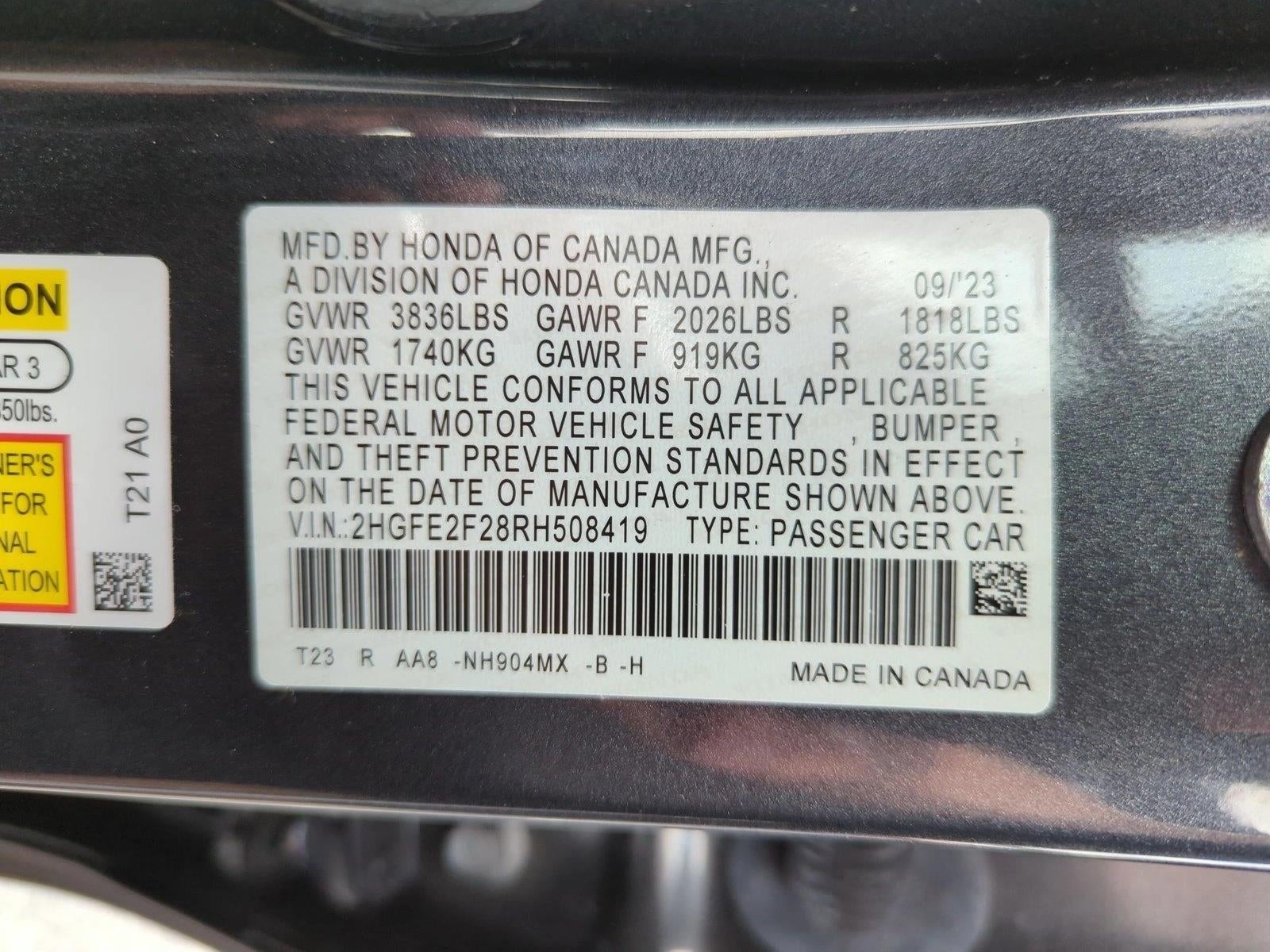 2024 Honda Civic Sedan LX CVT