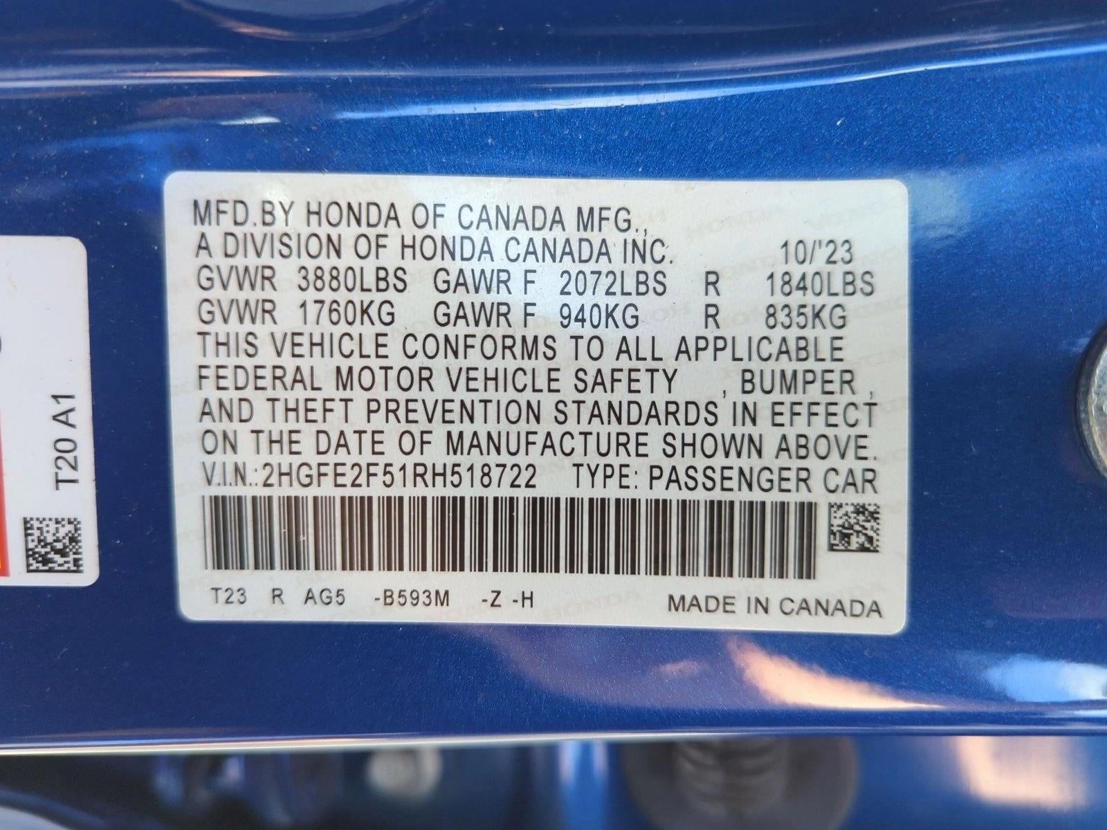 2024 Honda Civic Sedan Sport CVT