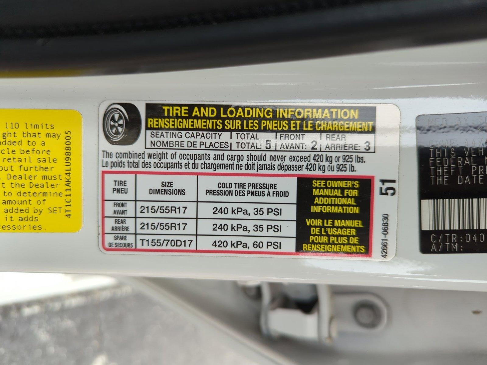 2020 Toyota Camry LE Auto (SE)