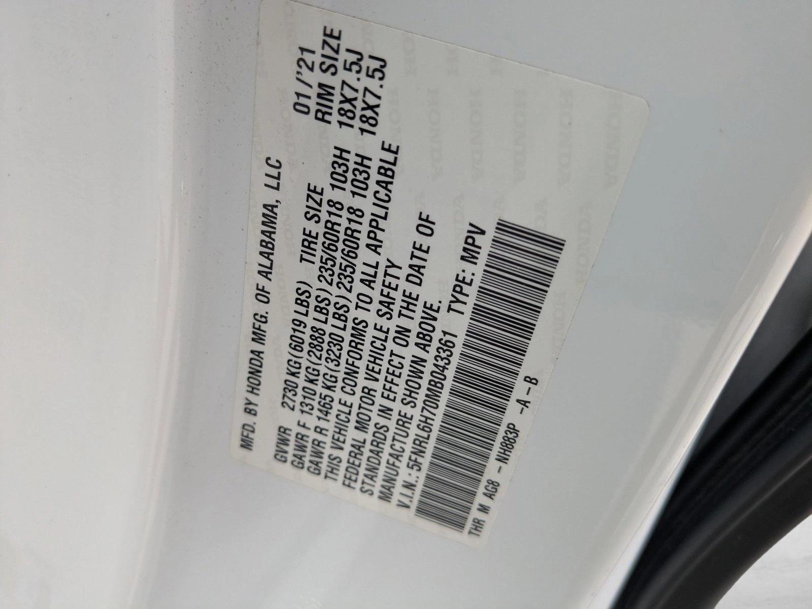 2021 Honda Odyssey EX-L Auto
