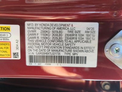 2026 Honda CR-V Hybrid Sport-L FWD