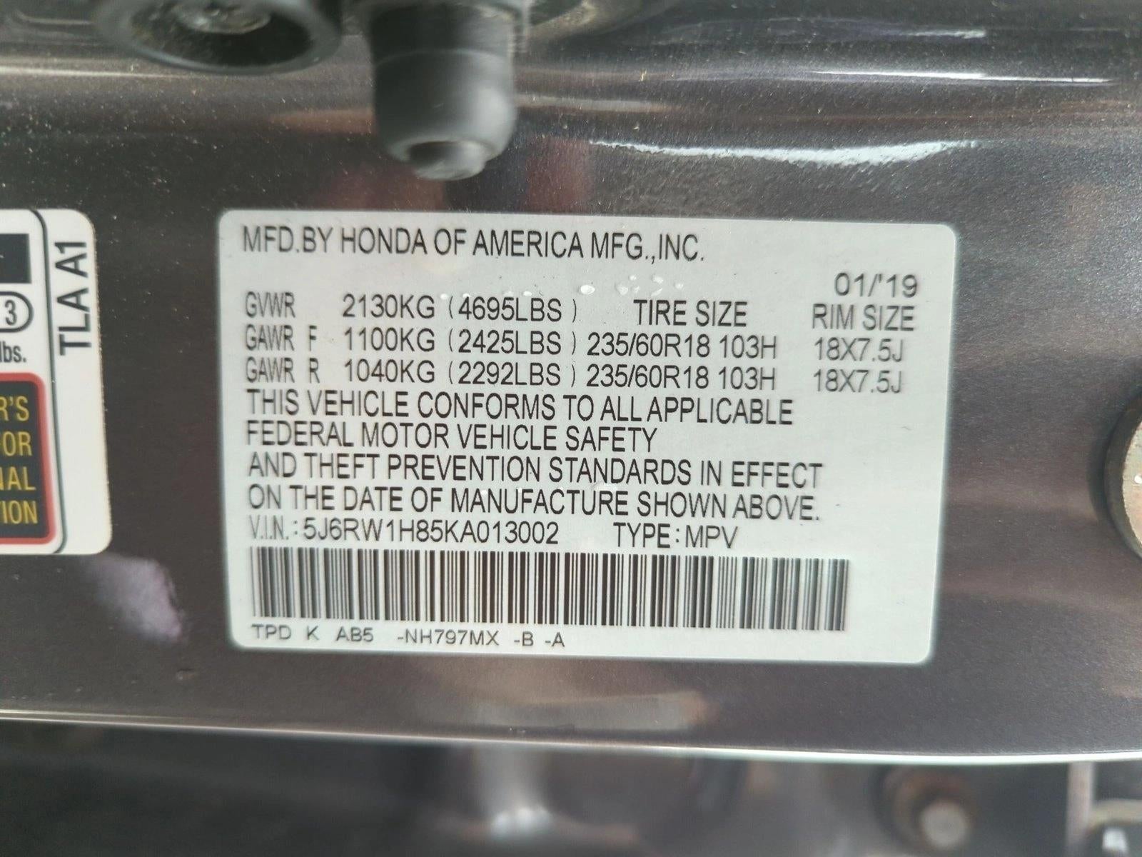 2019 Honda CR-V EX-L 2WD