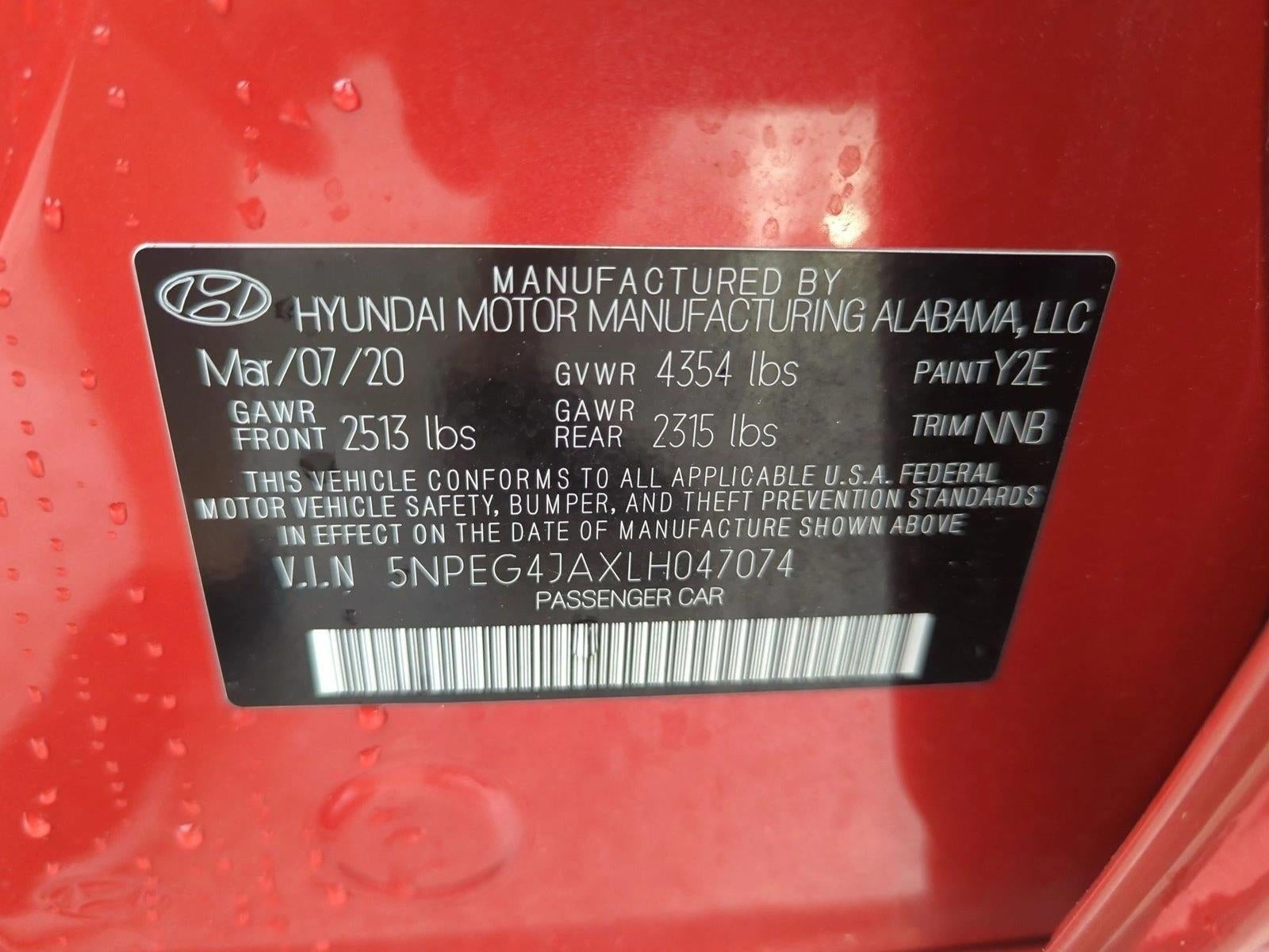 2020 Hyundai SONATA SE 2.5L