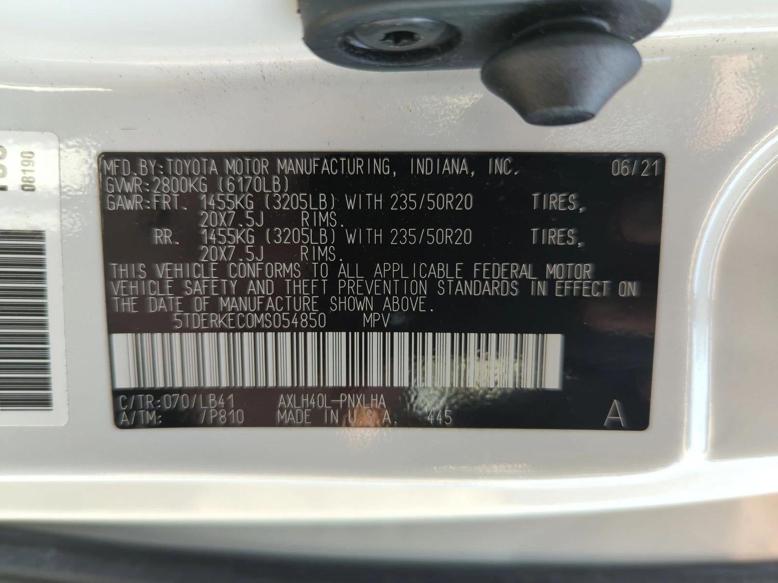 2021 Toyota Sienna Platinum FWD 7-Passenger (Natl)
