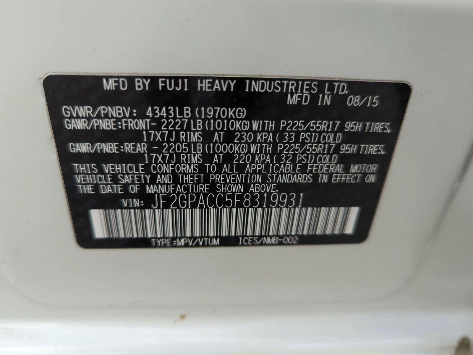 2015 Subaru XV Crosstrek 2.0i Premium CVT