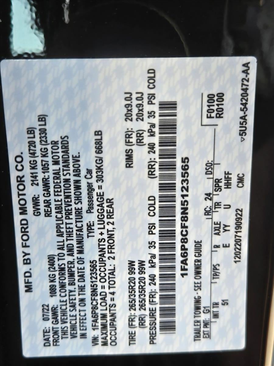 2022 Ford Mustang GT Premium Fastback