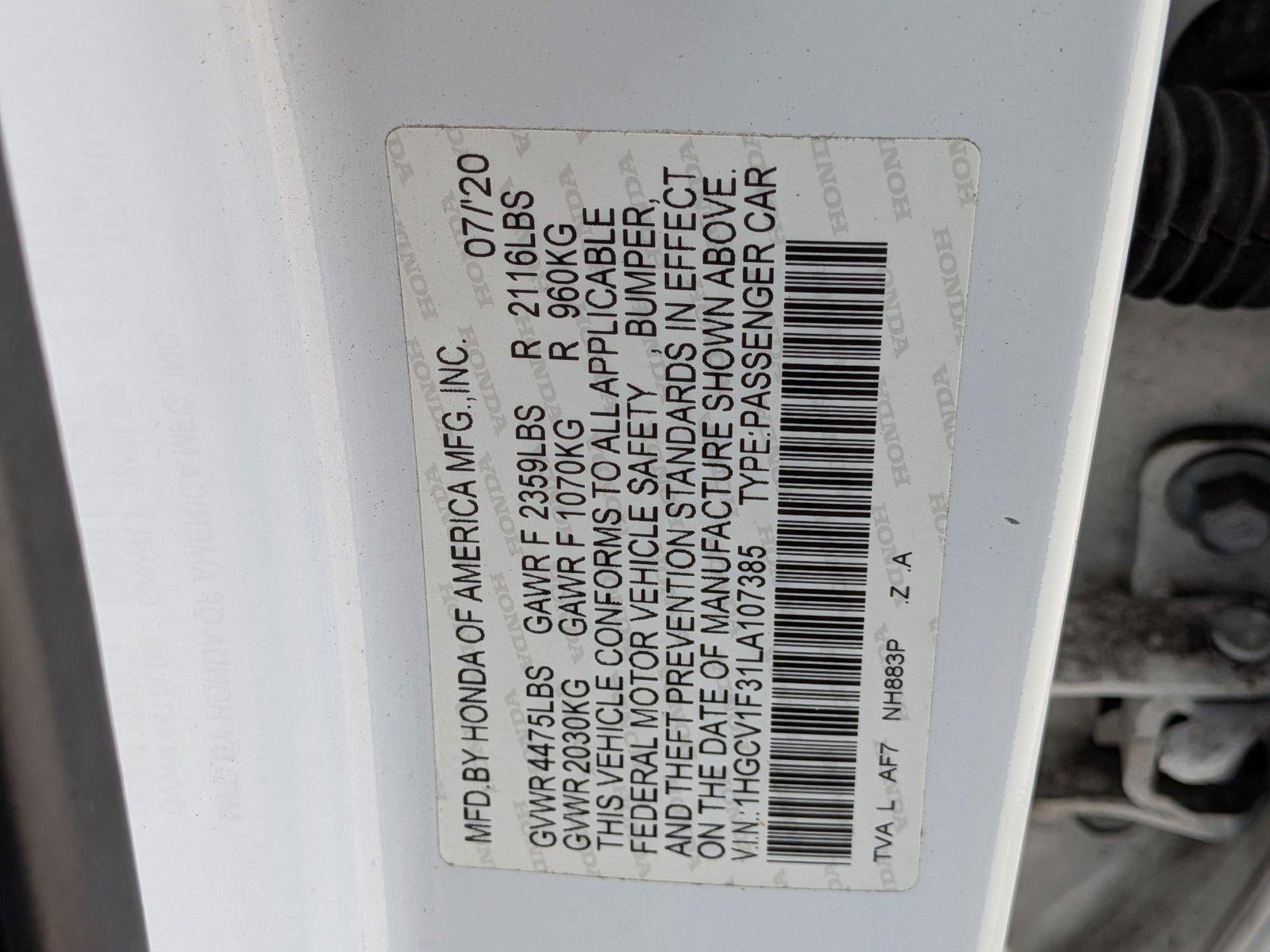 2020 Honda Accord Sedan Sport 1.5T CVT